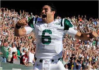Sanchez celebrates a victory that Jets fans have been waiting all winter for (nytimes.com)